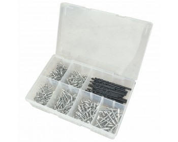 350pc Rivet and Drill Bit Set